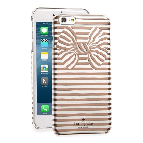 Kate Spade Gold Metallic Striped iPhone Case